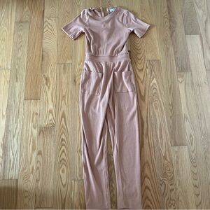 Beige / tan fitted jumpsuit